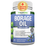 NutriONN frasco frontal de aceite de borraja mostrando etiqueta clara