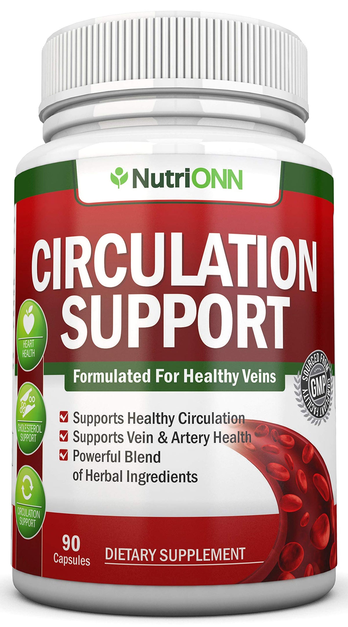 NutriONN envase frontal mostrando fórmula circulatoria y beneficios visibles