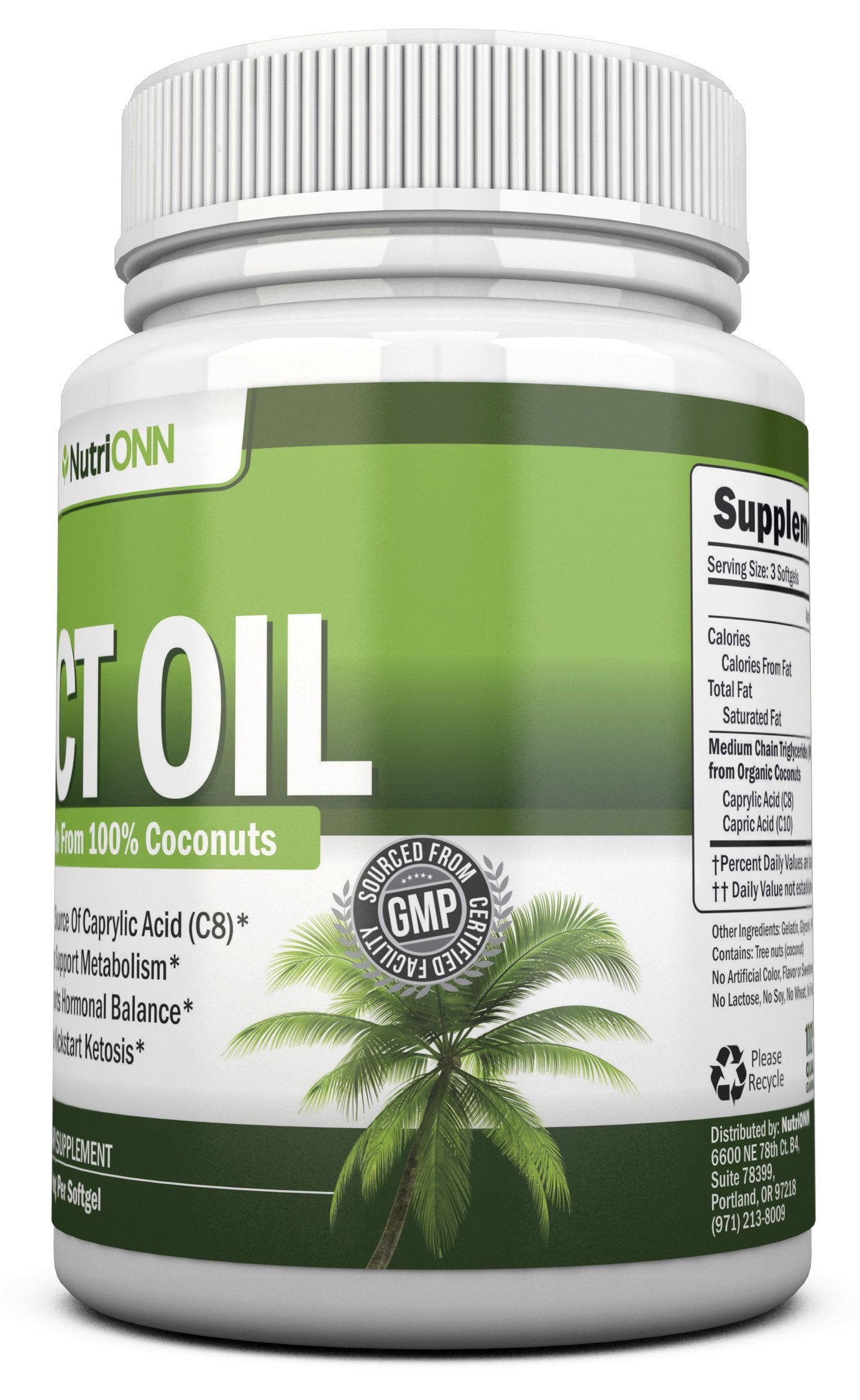NutriONN cocos orgánicos que resaltan origen 100% vegetal y sostenible
