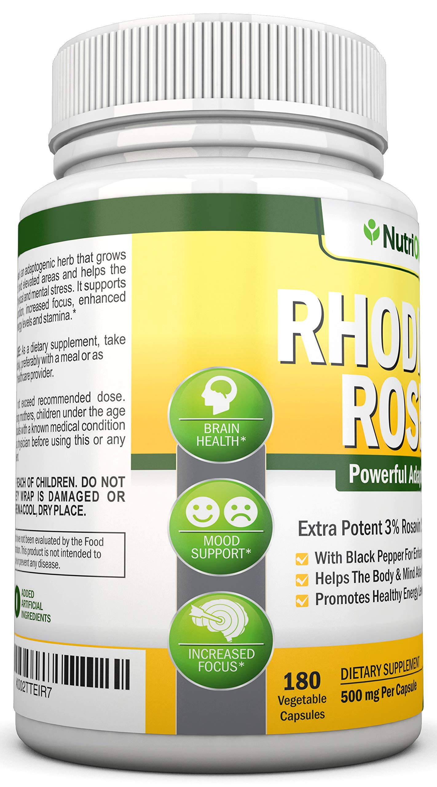 Granos de pimienta negra y frasco NutriONN indicando mayor absorción