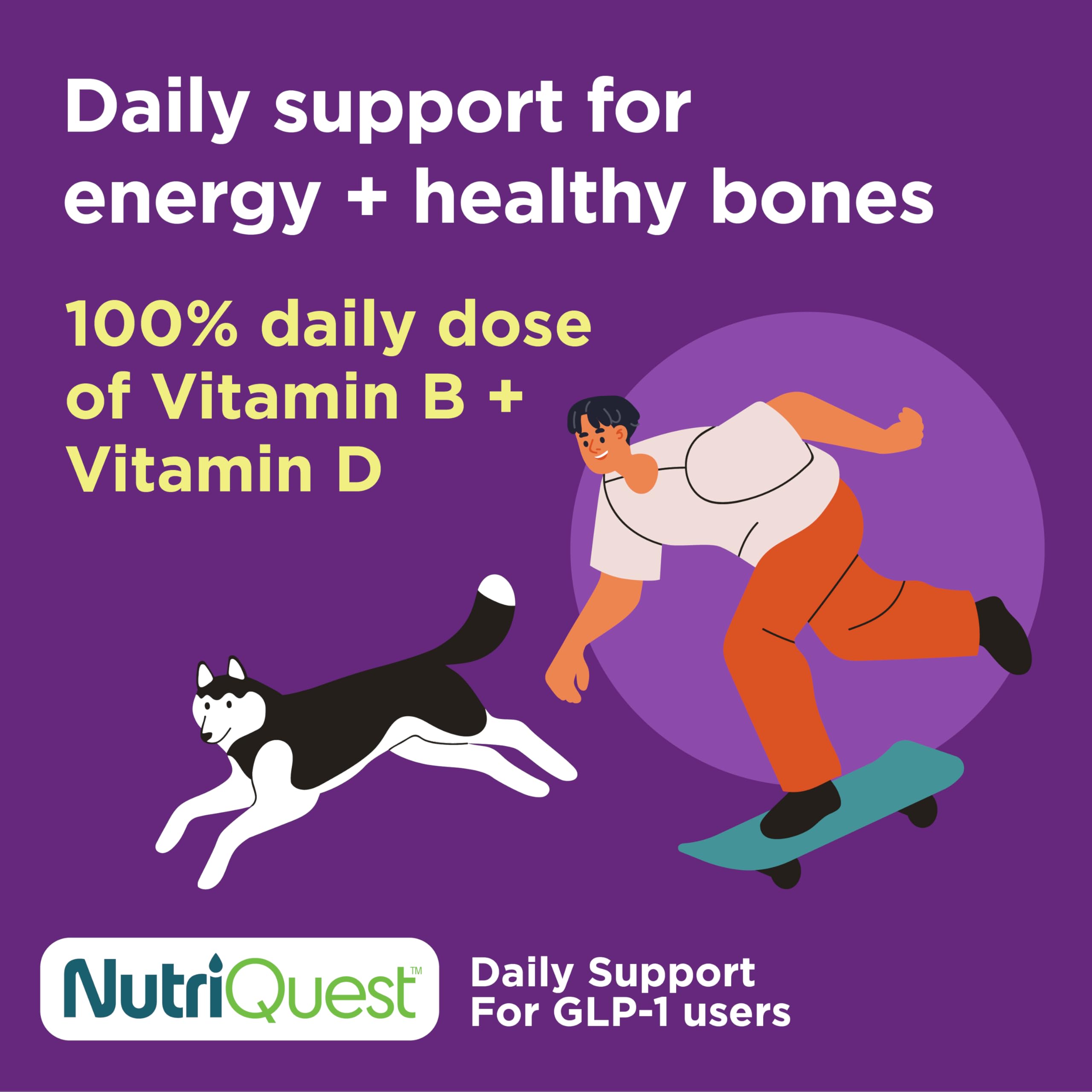 NutriQuest dosificador con polvo demostrando servicio conveniente