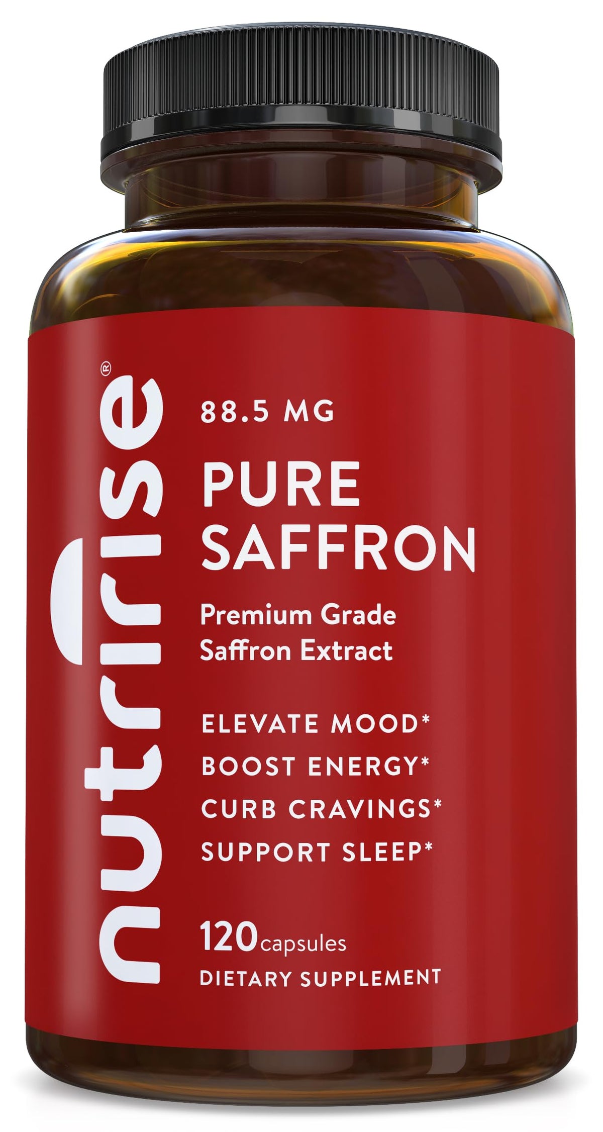 NutriRise envase frontal mostrando 120 cápsulas y aspecto premium