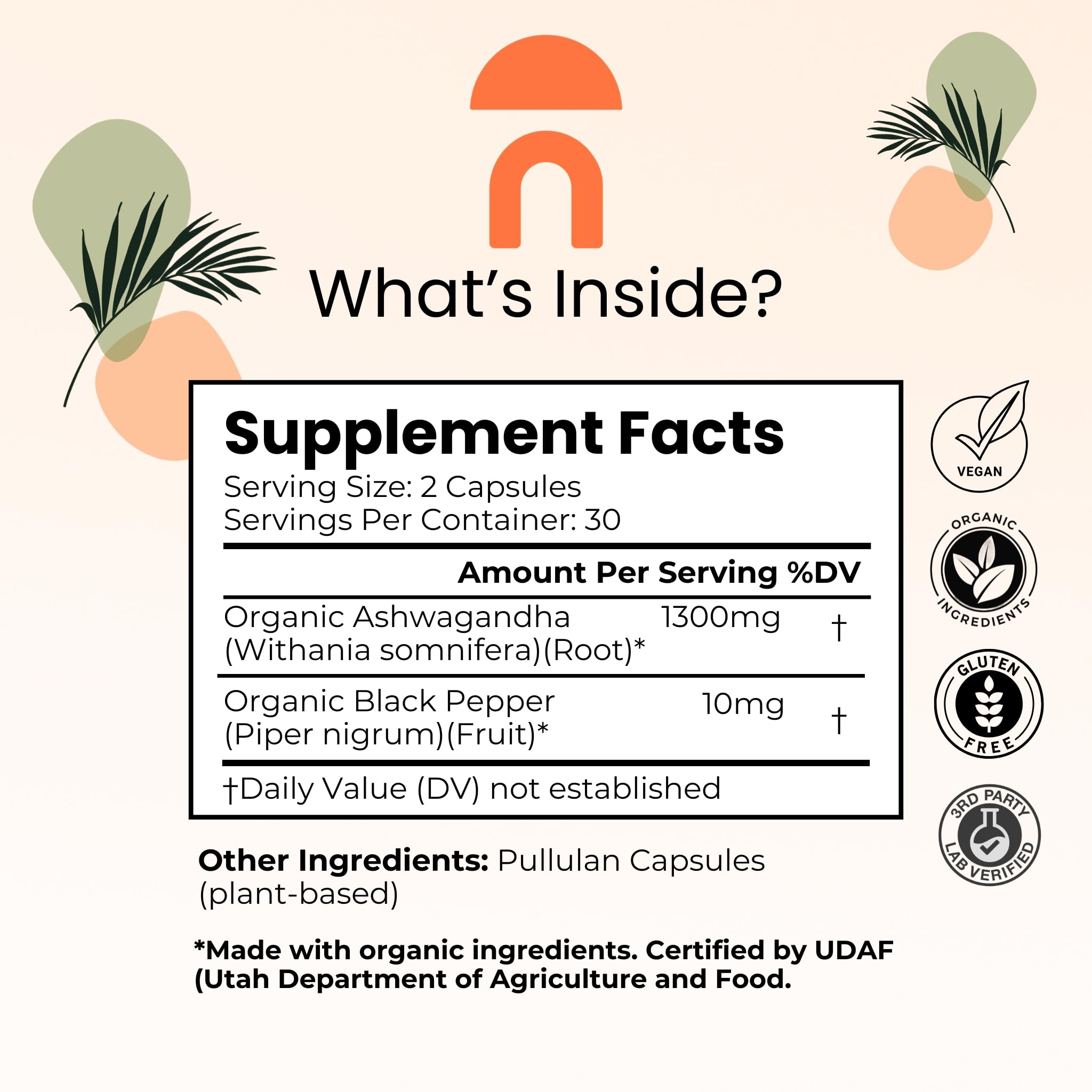 NutriRise cápsulas apiladas destacando forma vegana y fácil ingestión