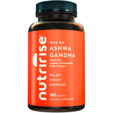 NutriRise envase frontal mostrando 180 cápsulas y etiqueta orgánica