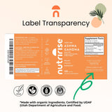 NutriRise polvo de raíz orgánica mostrando textura pura y natural