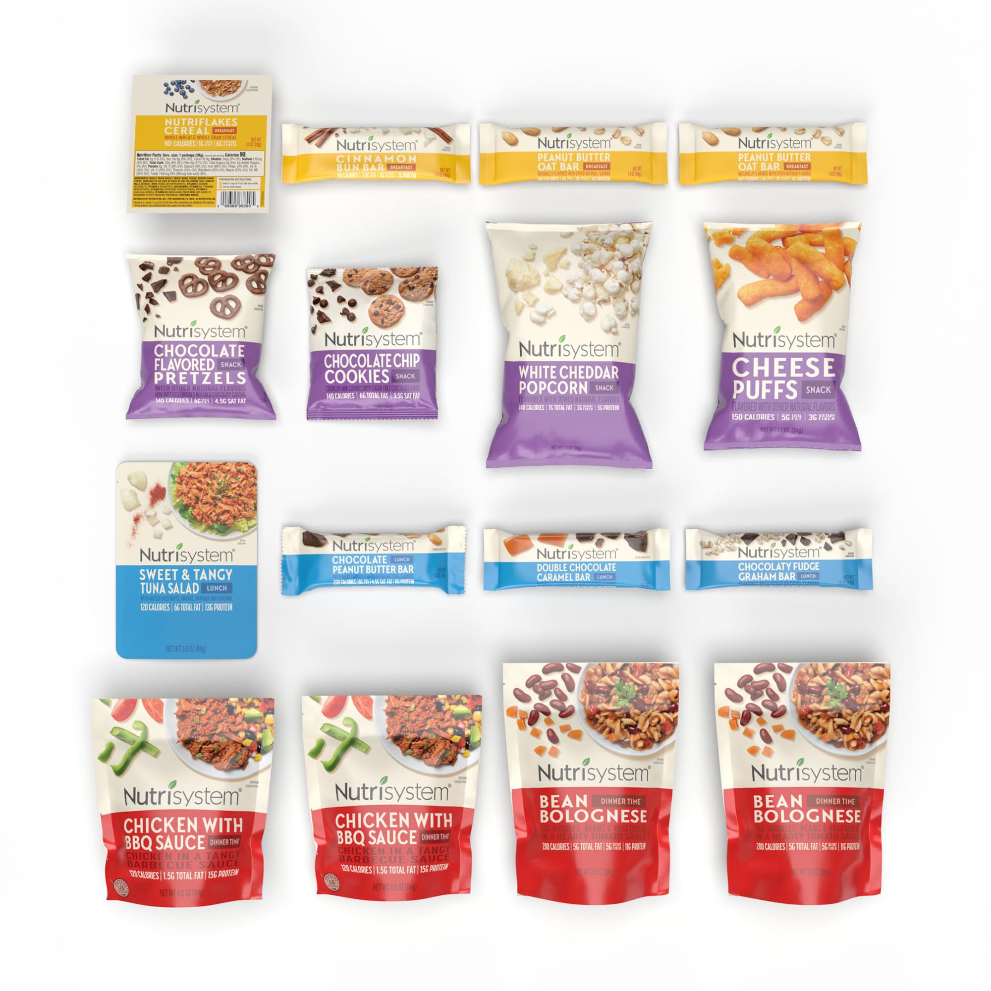 Nutrisystem primer plano de textura real de la comida nutritiva