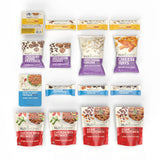 Nutrisystem primer plano de textura real de la comida nutritiva