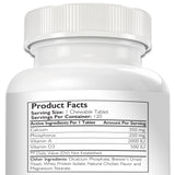 Nutrition Strength comparación de escala para mostrar tamaño real del comprimido