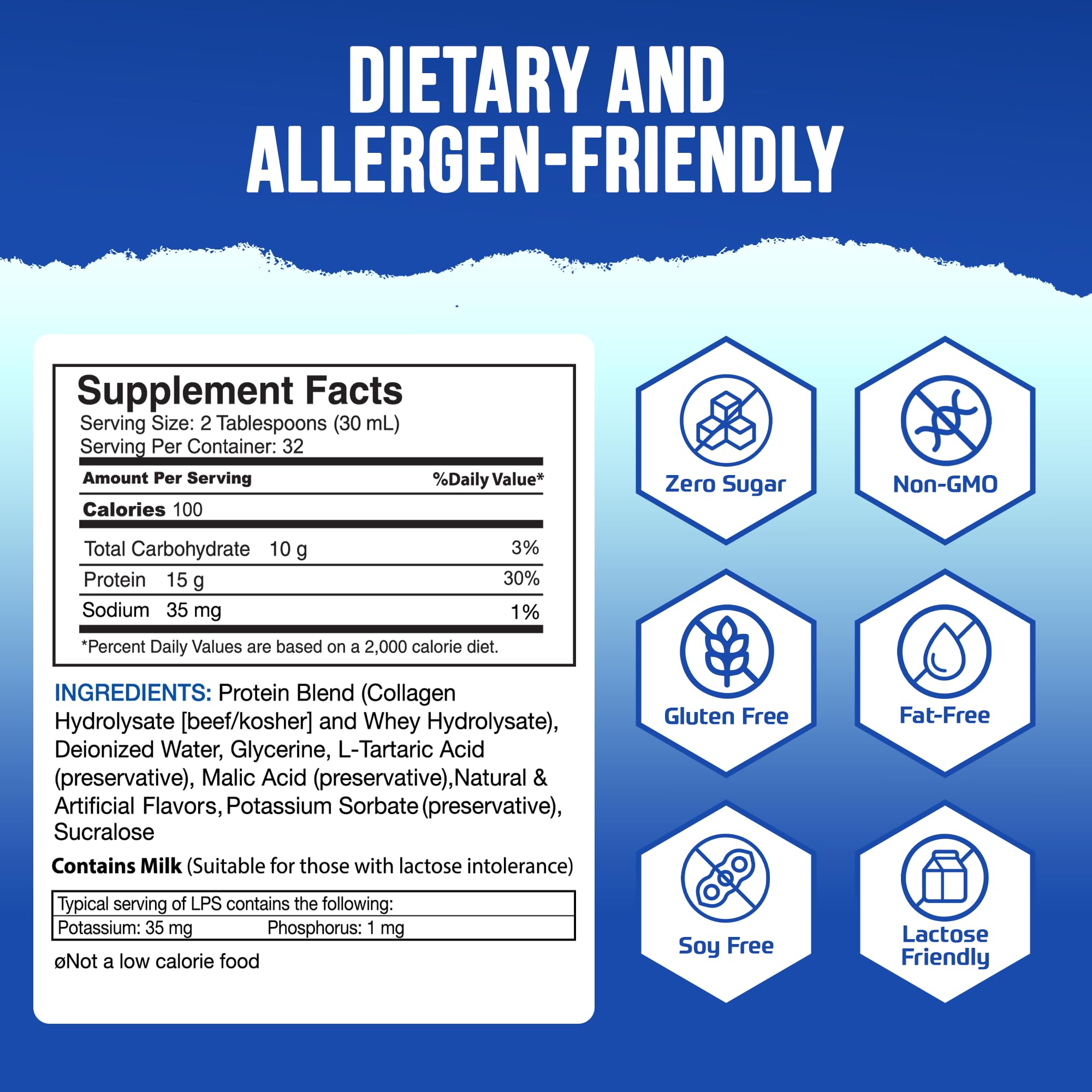Nutritional Designs zoom en la lista de ingredientes, sin colorantes ni azúcares