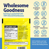 Nutritional Designs Nana Flakes comparación de tamaño del sobre para control de porciones