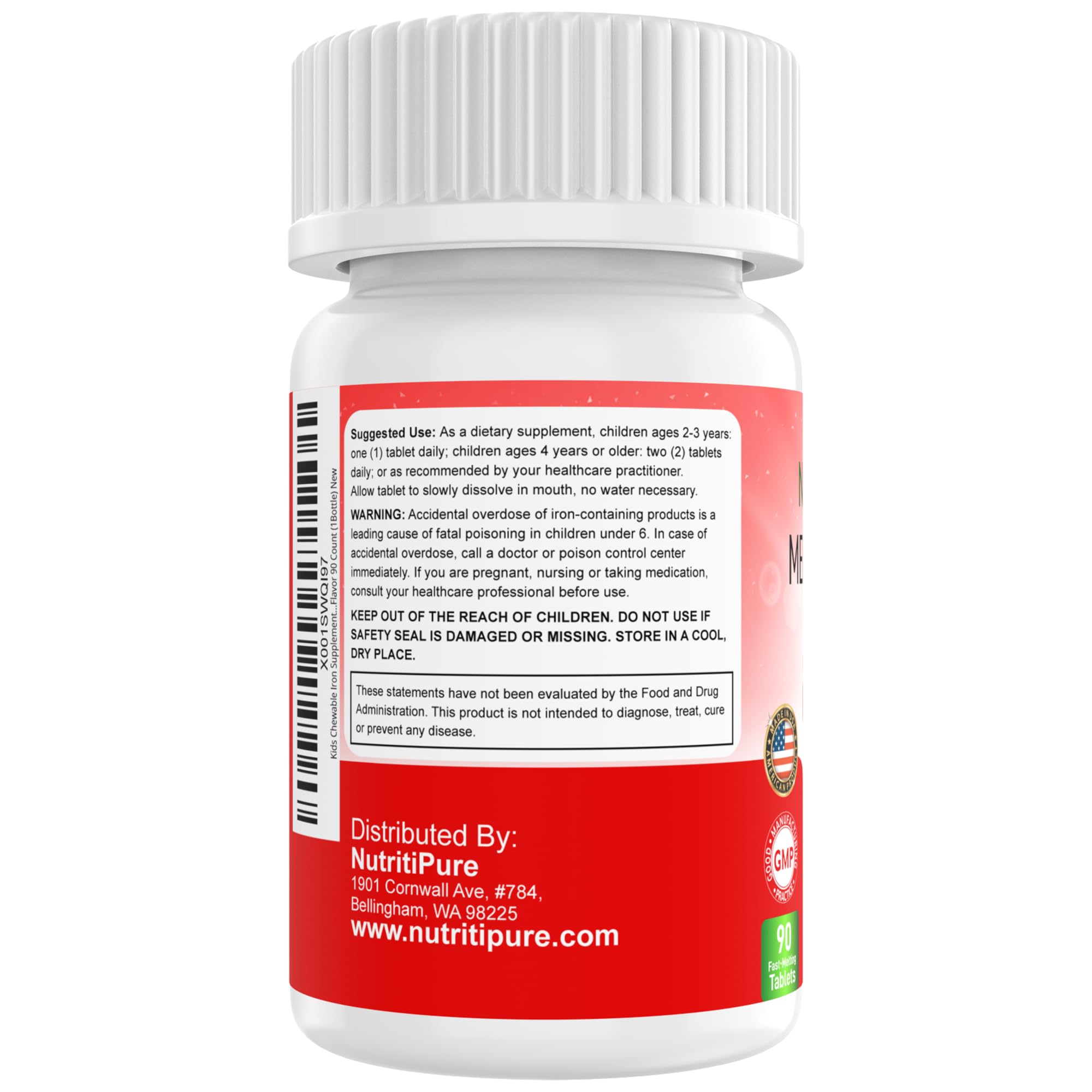 NutritiPure comparación de tamaño, conveniente para llevar en bolso