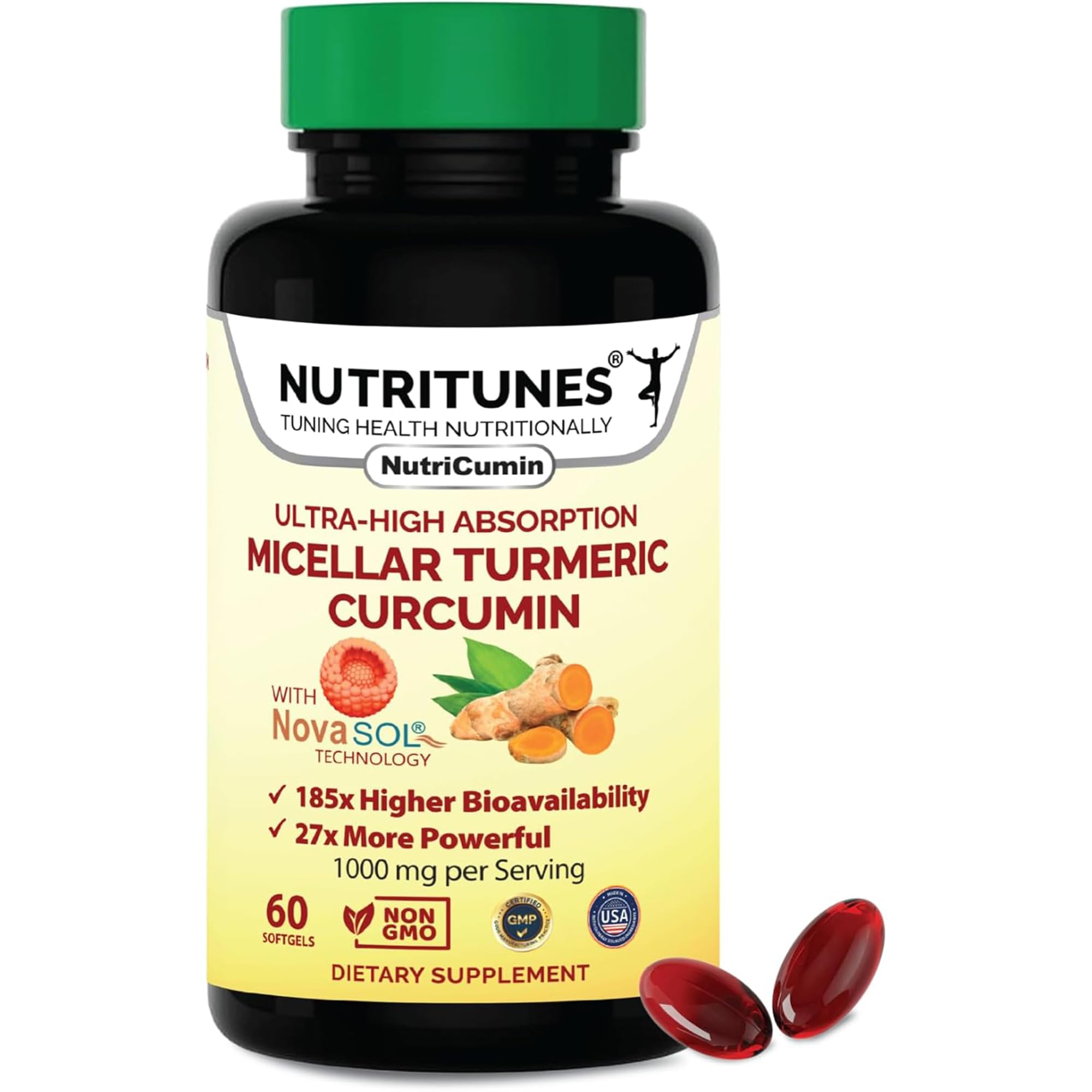 Nutritunes NutriCumin frontal del envase mostrando etiqueta y beneficios