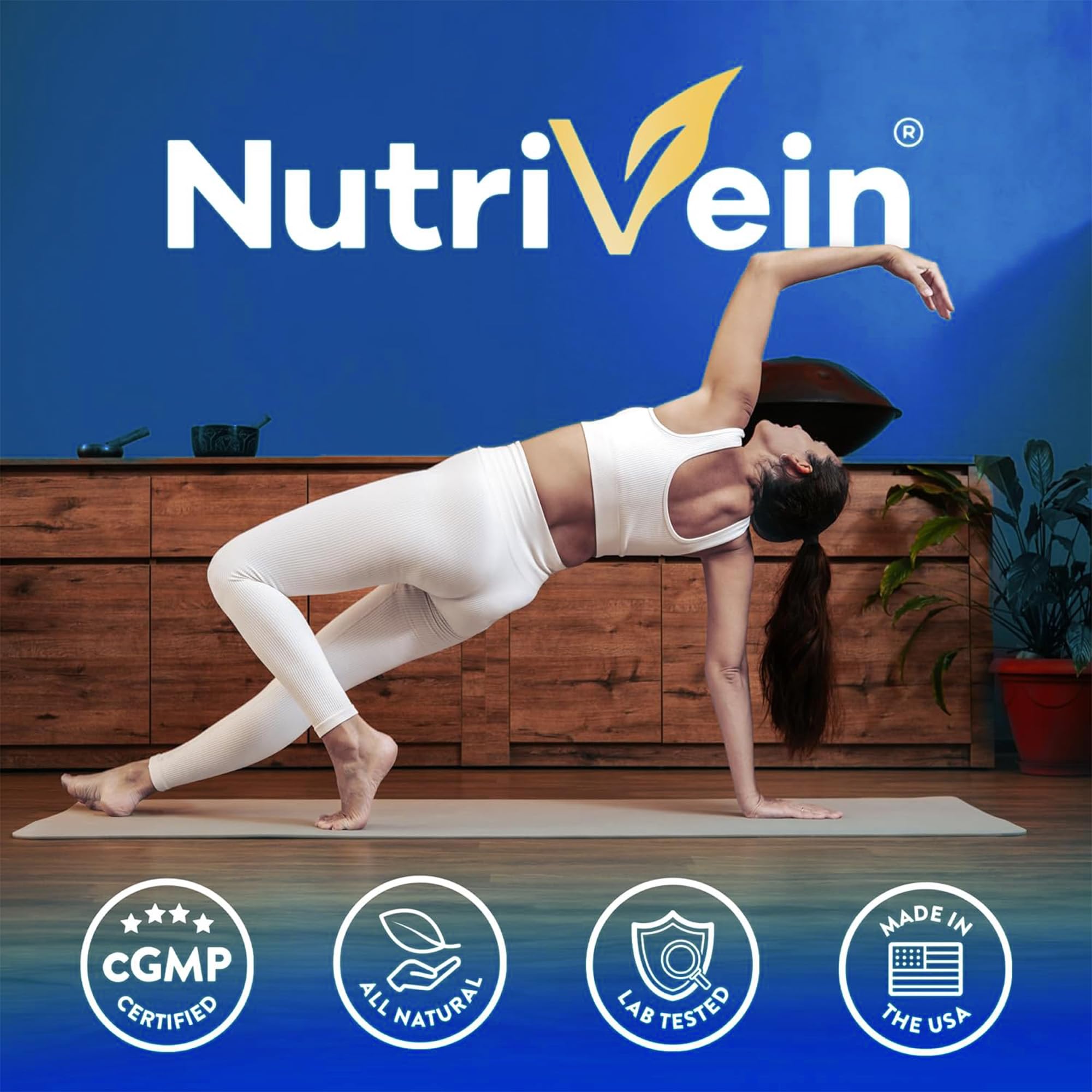 Nutrivein lifestyle en mesa con alimentos saludables para contexto de uso