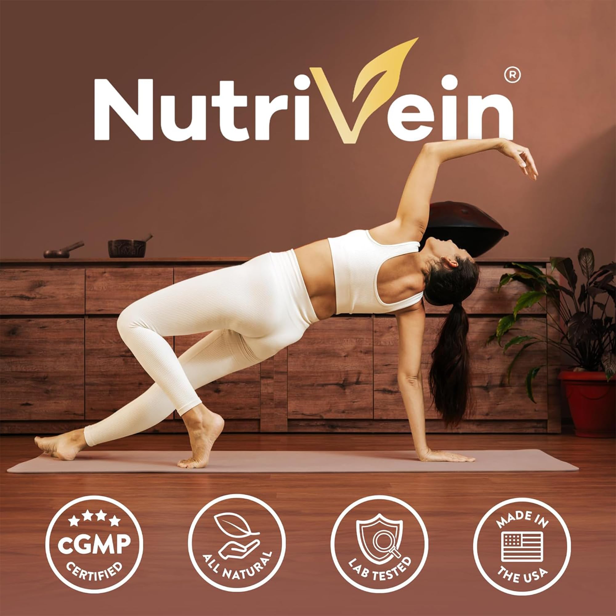 Nutrivein frasco en contexto doméstico transmitiendo bienestar diario