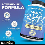Nutrivein botella abierta con cápsulas listas para tomar rápido