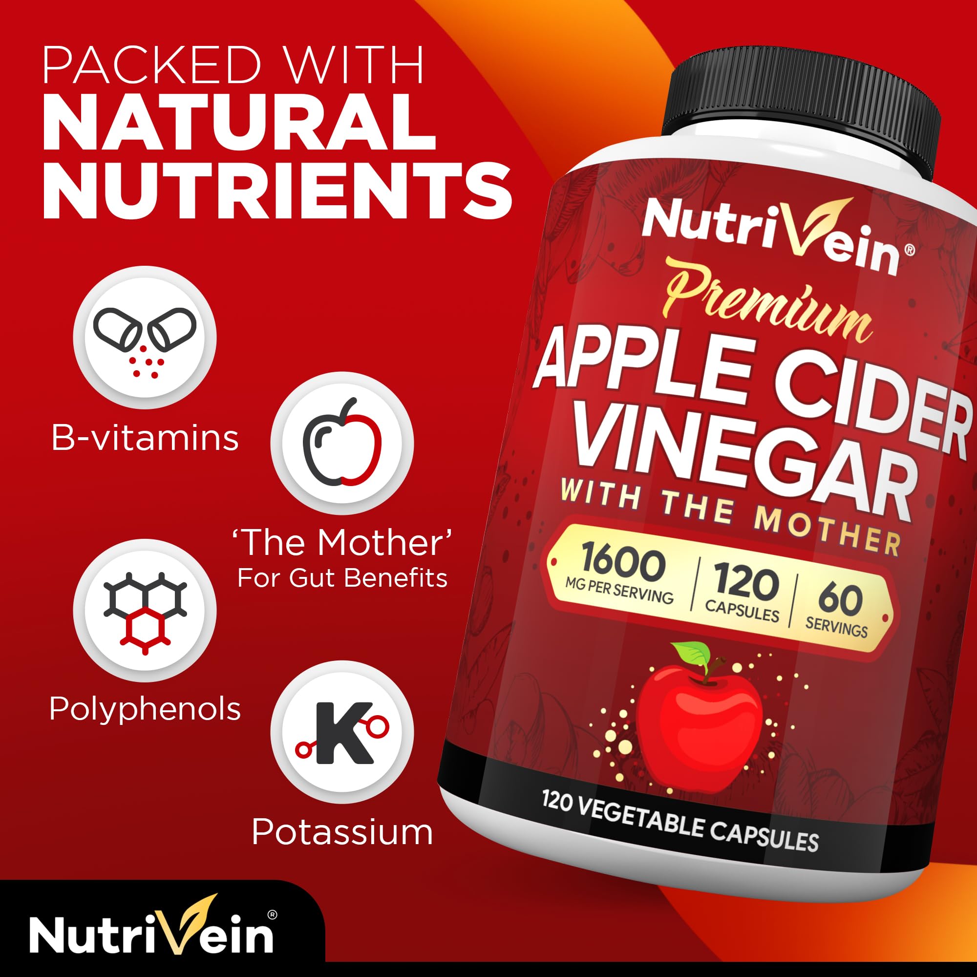 Nutrivein etiqueta con ingredientes y certificaciones claras