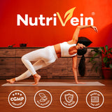 Nutrivein cápsulas sobre fondo natural sugiriendo origen vegetal