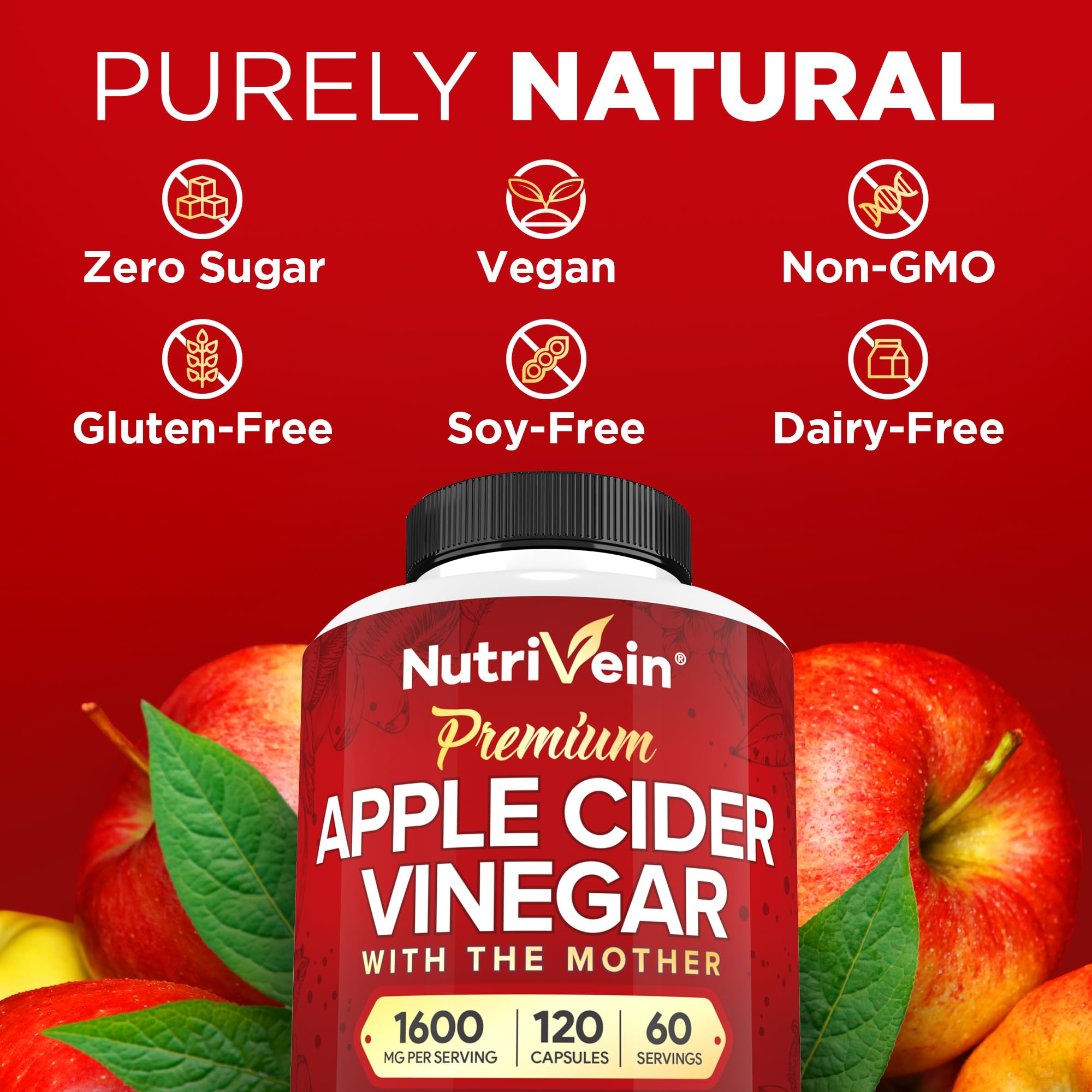 Nutrivein envase junto a folleto que destaca uso y seguridad