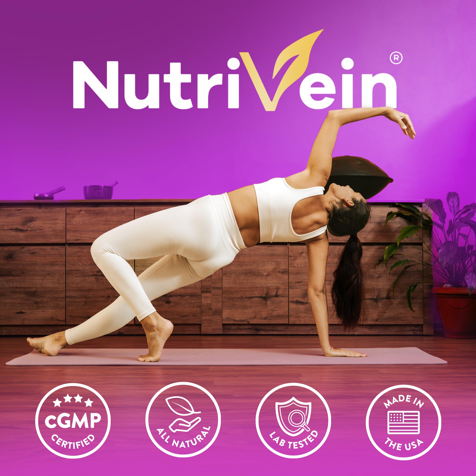 Nutrivein envase en botiquín casero demostrando almacenamiento seguro