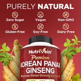Etiqueta Nutrivein con información nutricional visible y garantía cGMP en primer plano