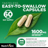 Nutrivein etiqueta con información de ingredientes y pureza