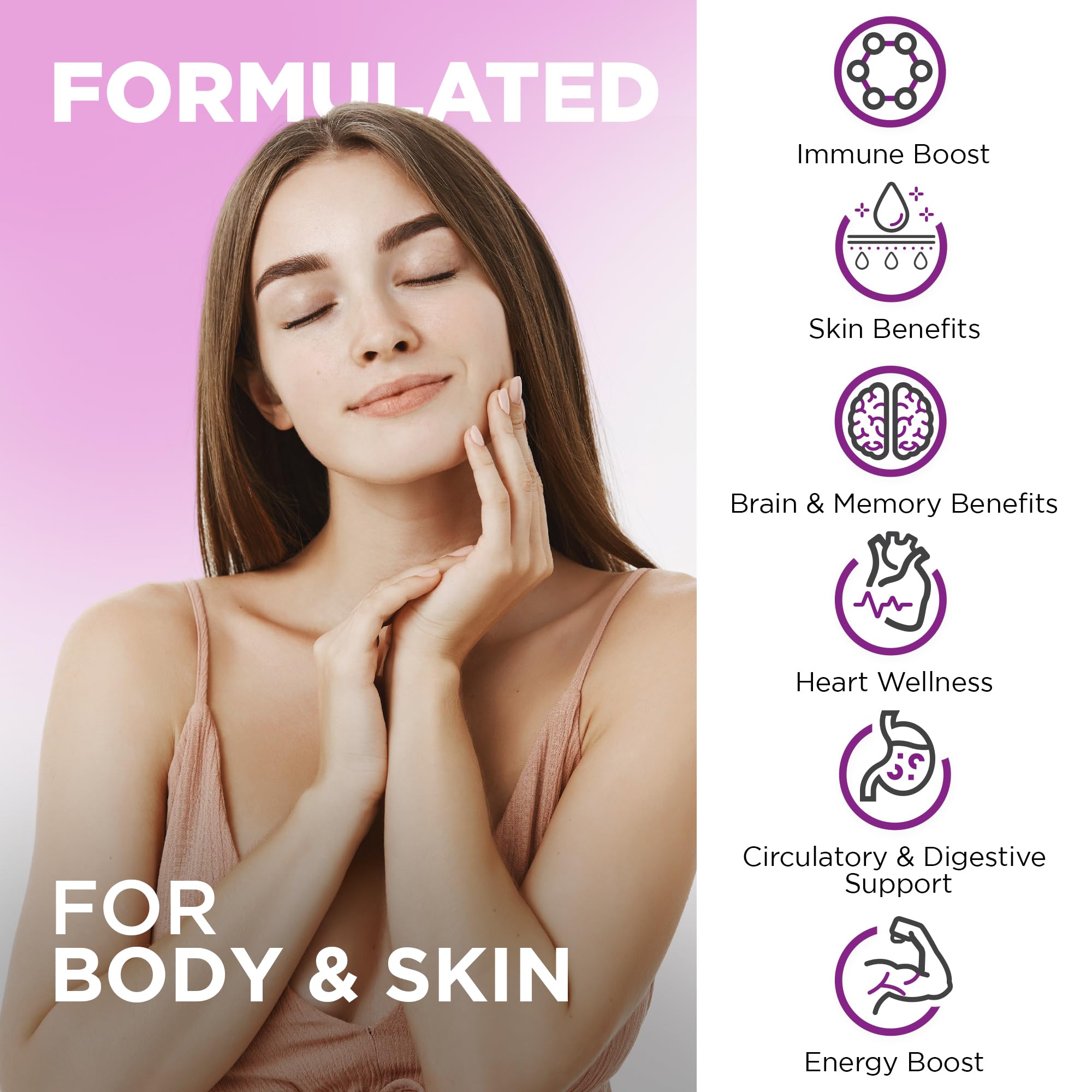 Nutrivein etiqueta con lista de ingredientes y beneficios claros
