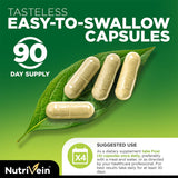 Etiqueta Nutrivein con lista de ingredientes y certificaciones claras