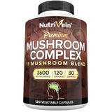 Nutrivein frasco frontal mostrando 120 cápsulas y ventaja de dosificación