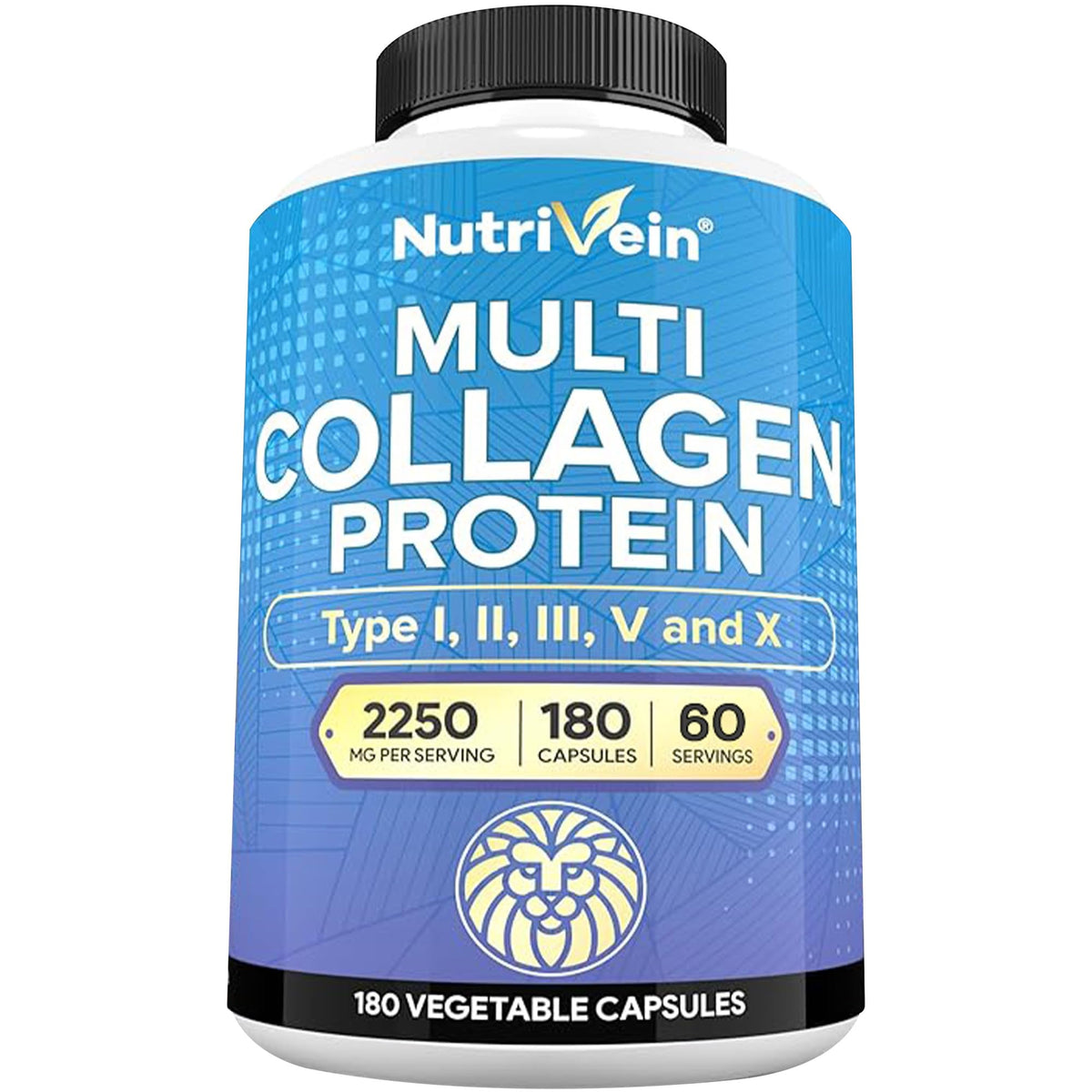 Nutrivein frente del empaque mostrando 180 cápsulas y duración
