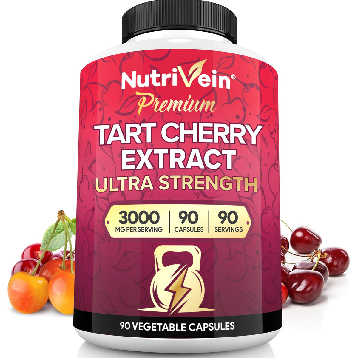 Nutrivein envase frontal Tart Cherry con información clara y potente