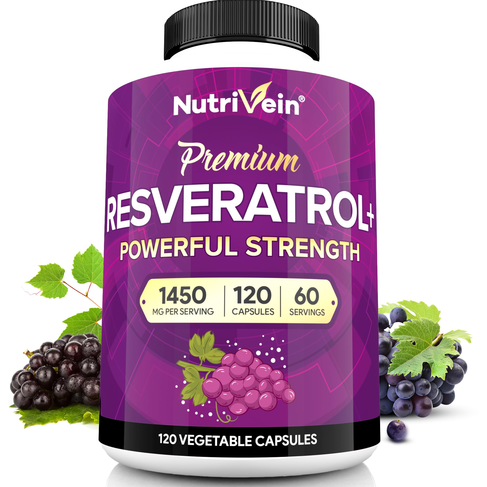 Nutrivein botella frontal mostrando etiqueta y concentración 1450mg