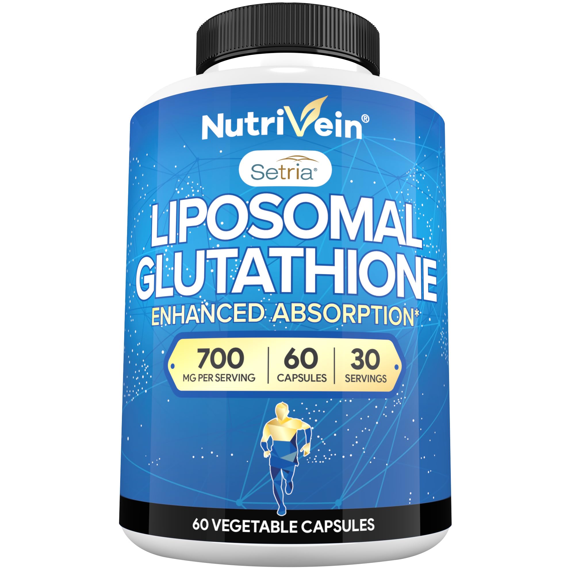 Nutrivein envase frontal mostrando glutation 700 mg y conveniencia