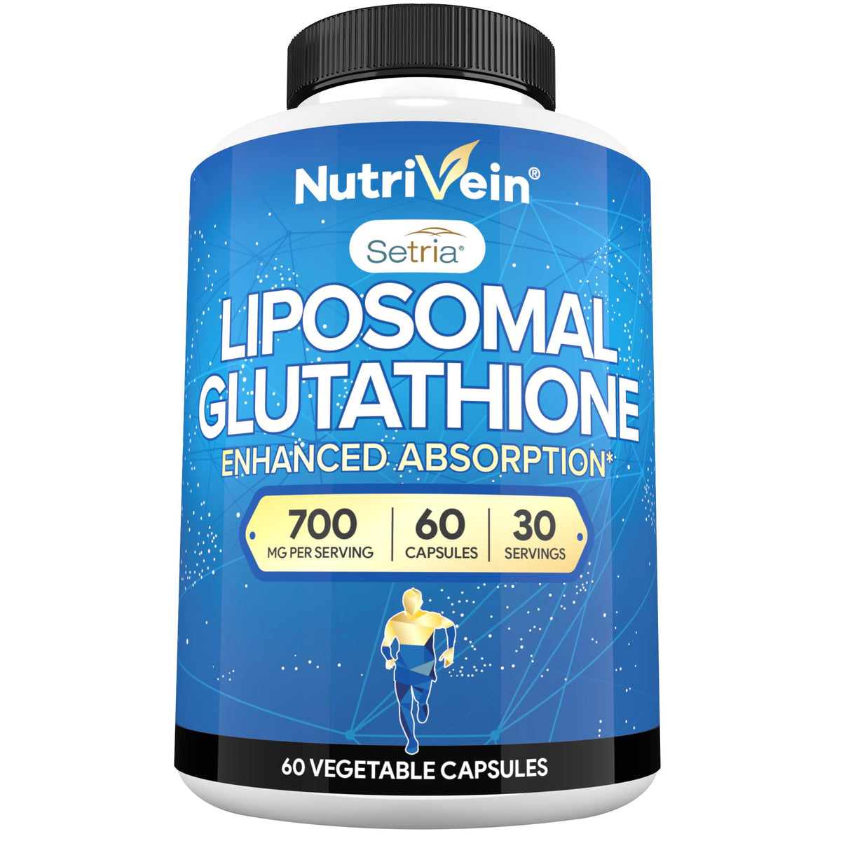 Nutrivein envase frontal mostrando glutation 700 mg y conveniencia