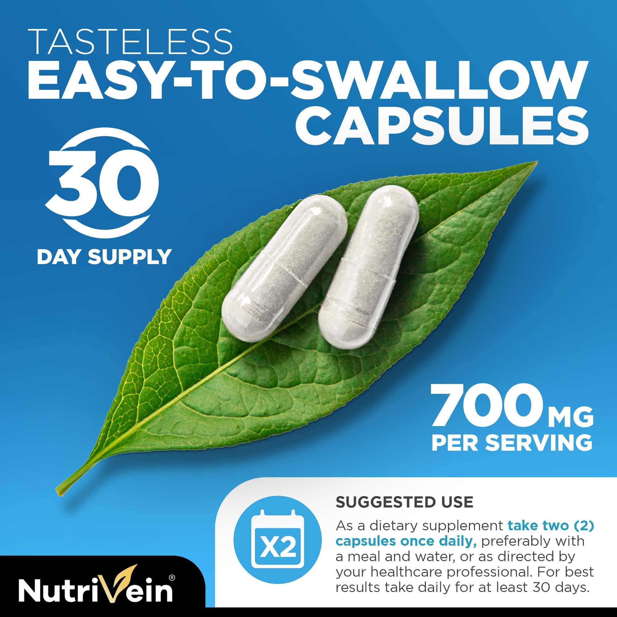 Nutrivein etiqueta con Setria destacando pureza y trazabilidad