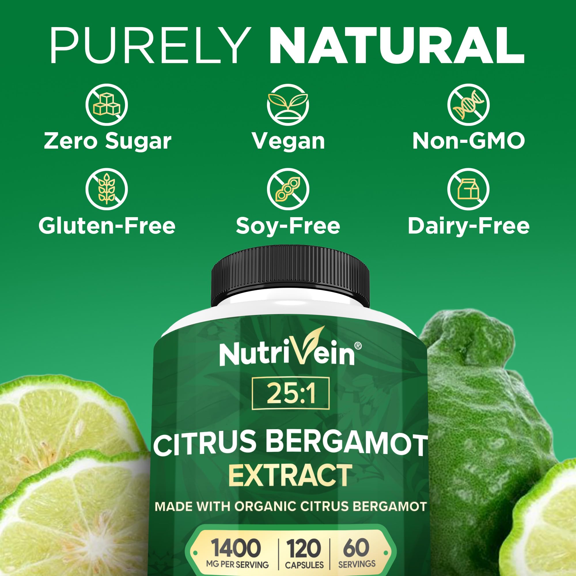 Nutrivein fruta de bergamota italiana indicando origen y calidad