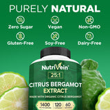 Nutrivein fruta de bergamota italiana indicando origen y calidad