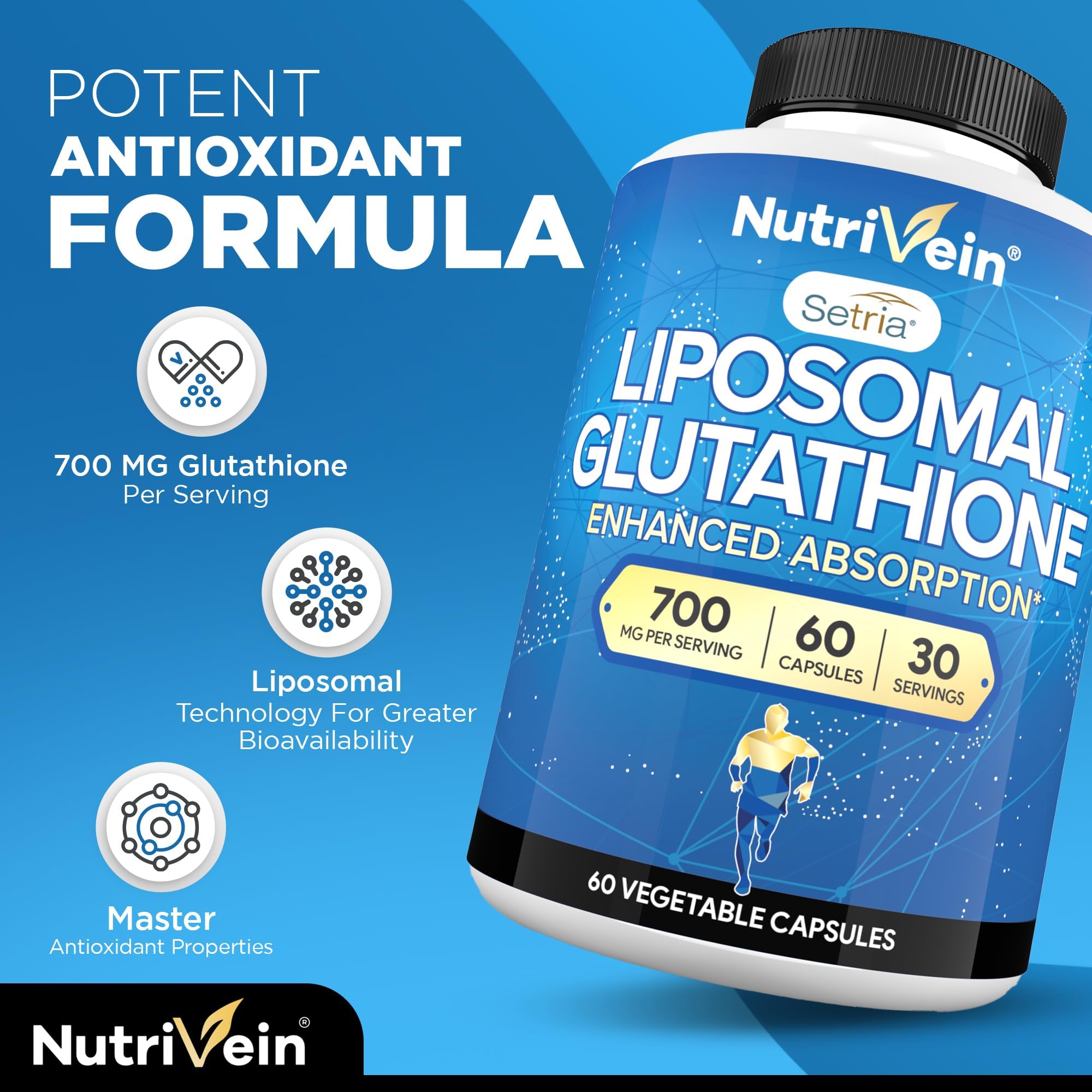 Nutrivein detalle de cápsula resaltando textura y calidad vegana