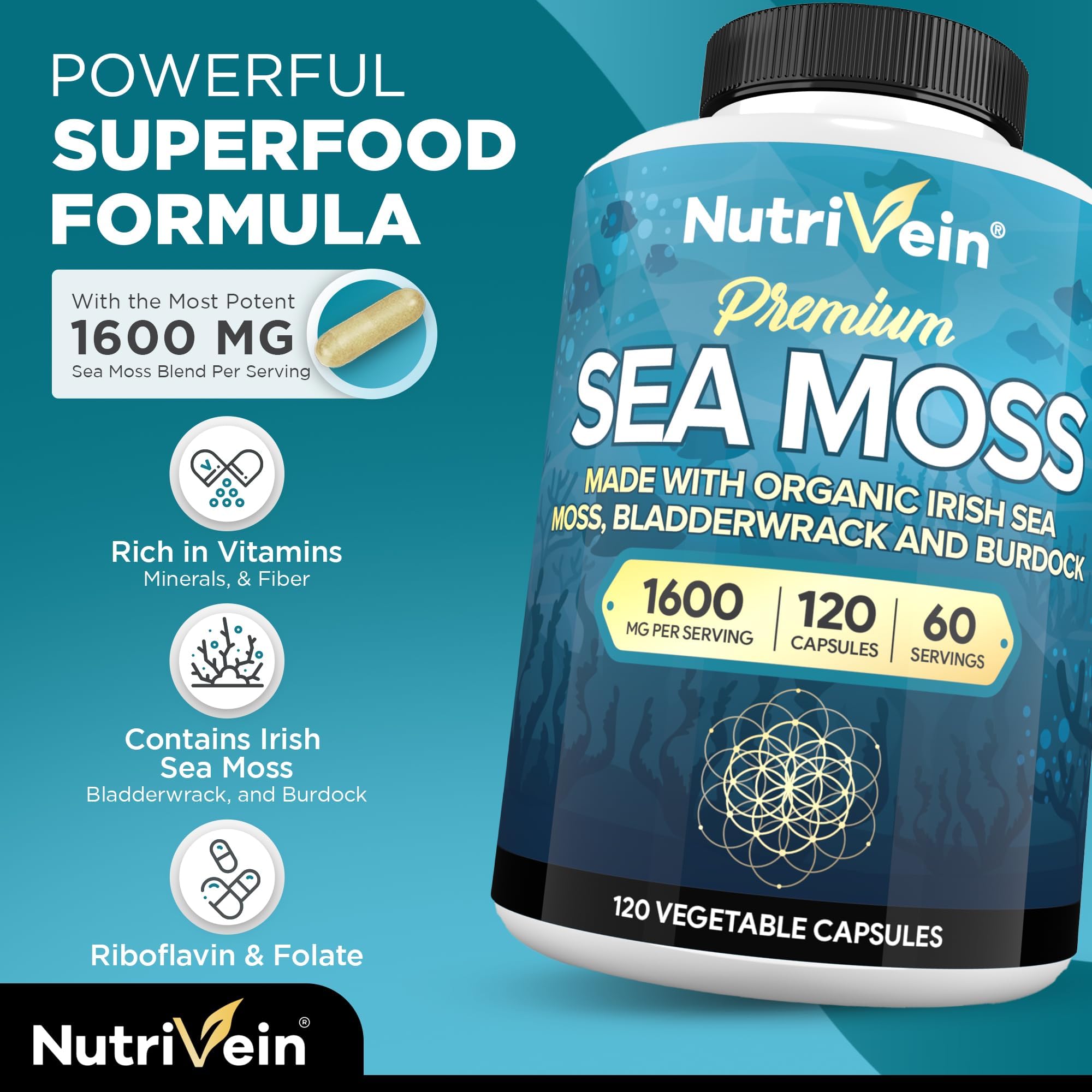 Nutrivein polvo y textura cercana mostrando pureza y proceso limpio
