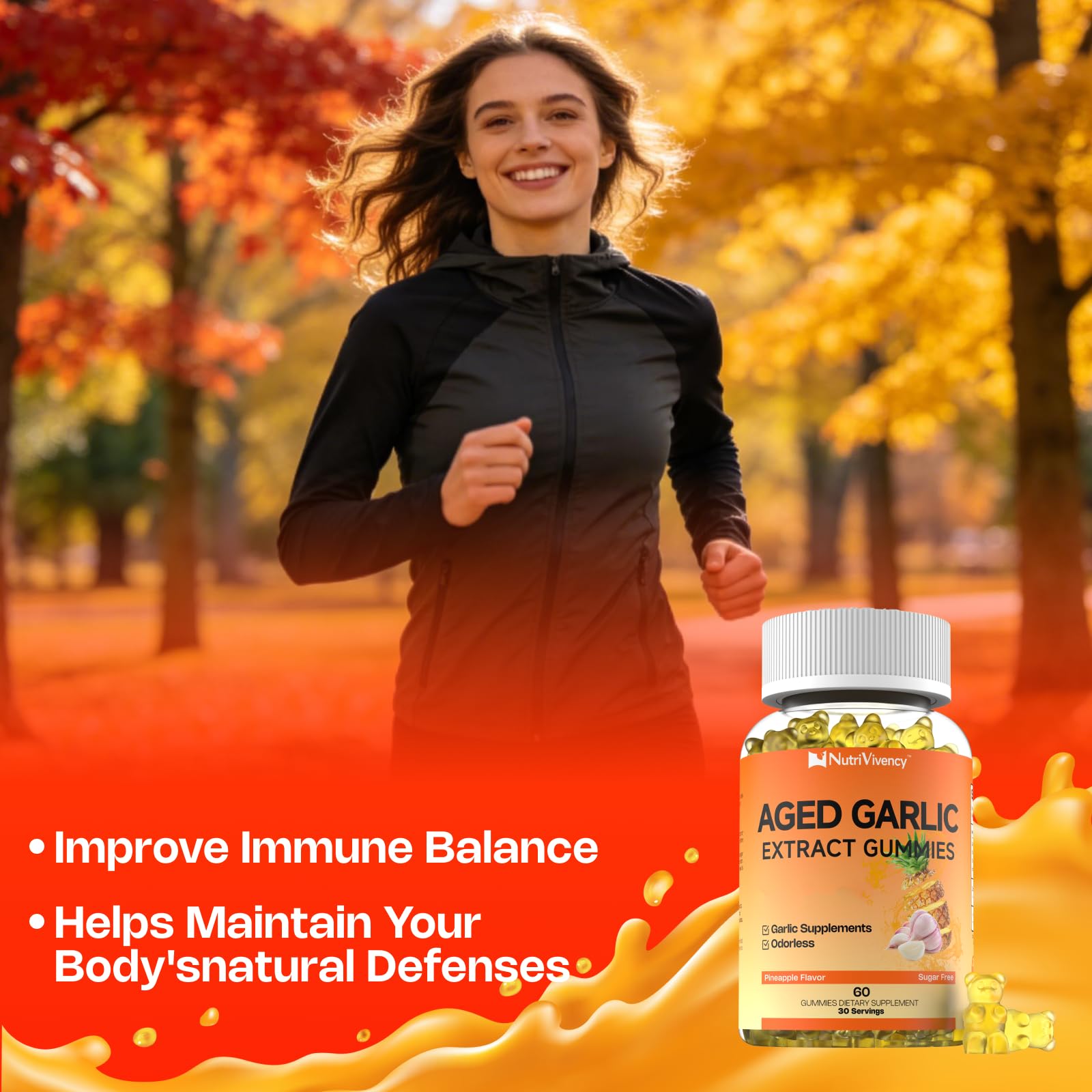 NutriVivency ingredientes primarios incluyendo extracto de ajo envejecido