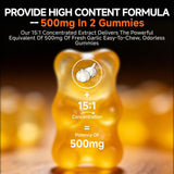 NutriVivency porción de gomitas en platillo para visualización de dosis