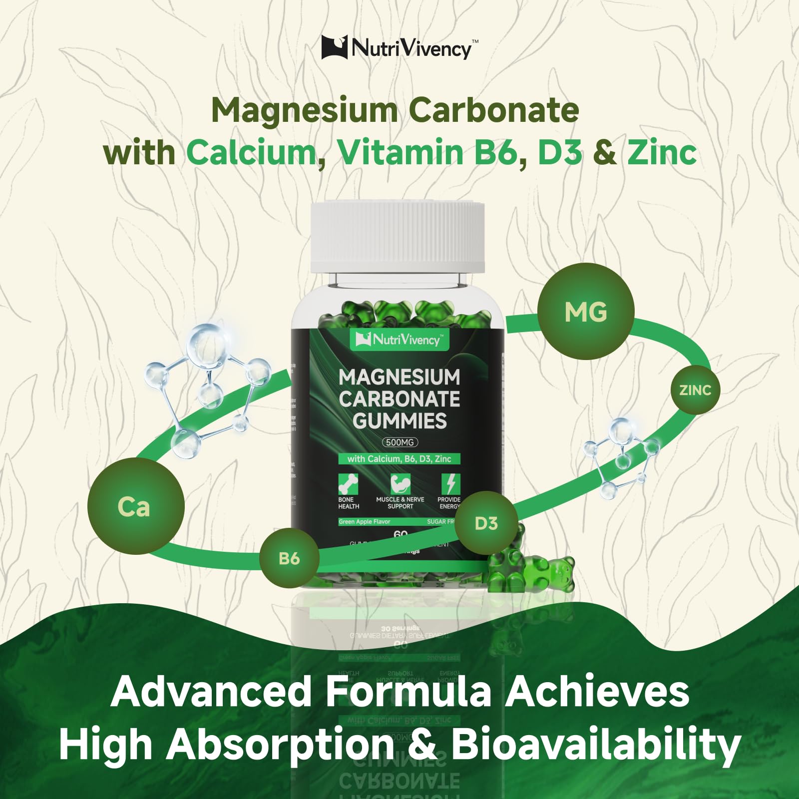 NutriVivency gominolas con manzana verde representando sabor fresco