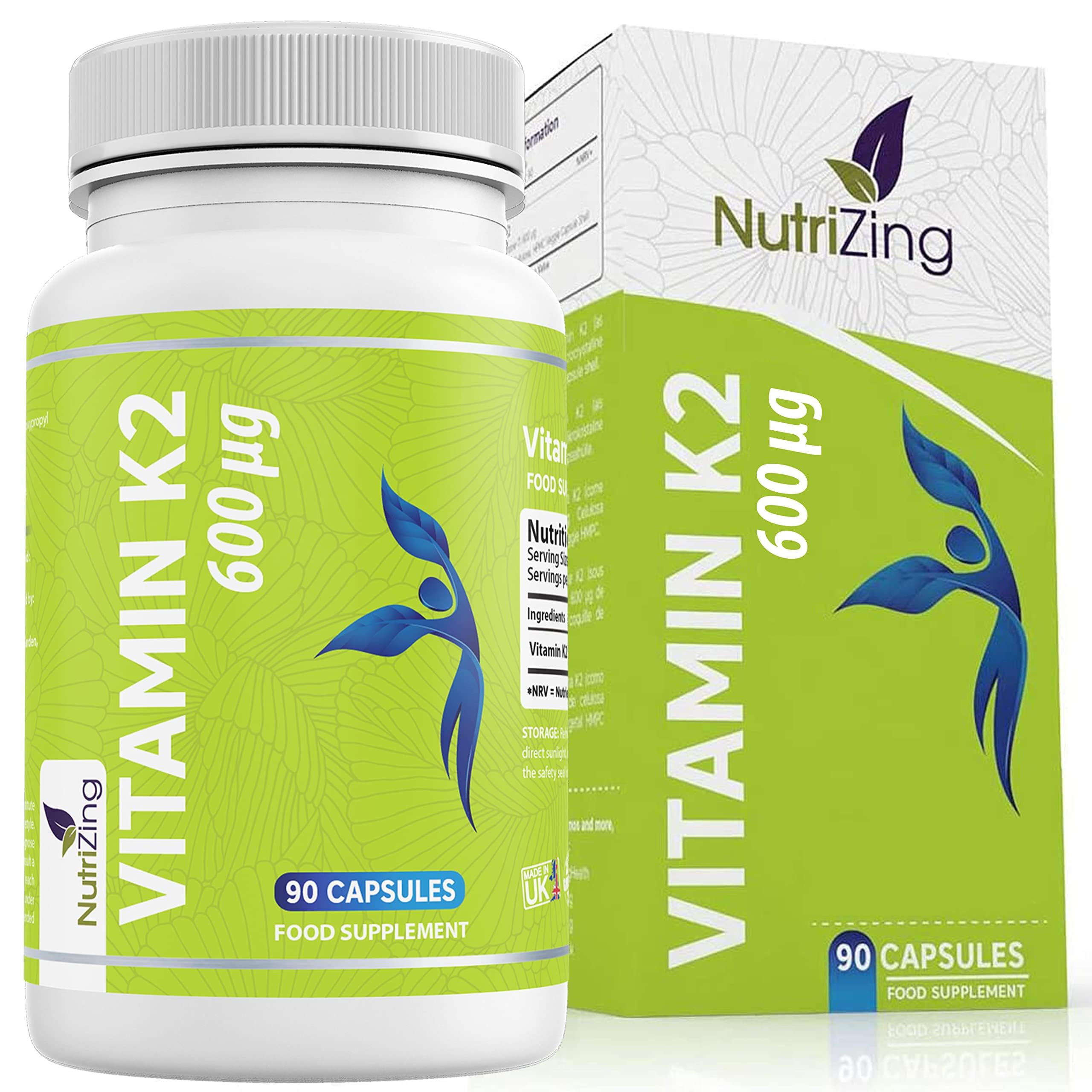 NutriZing frasco frontal mostrando 90 cápsulas y beneficio de suministro trimestral