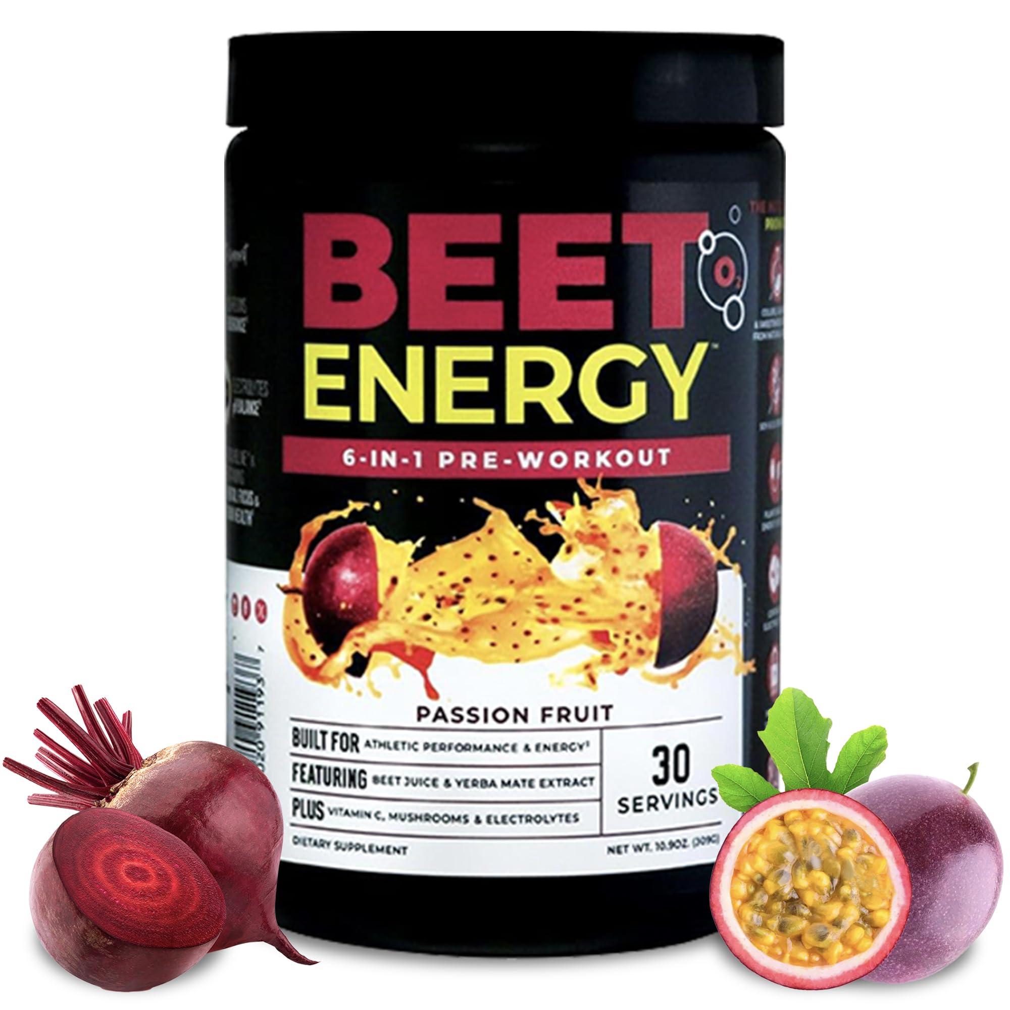 Nutrology envase frontal mostrando Beet Energy O2 y beneficio de energía natural