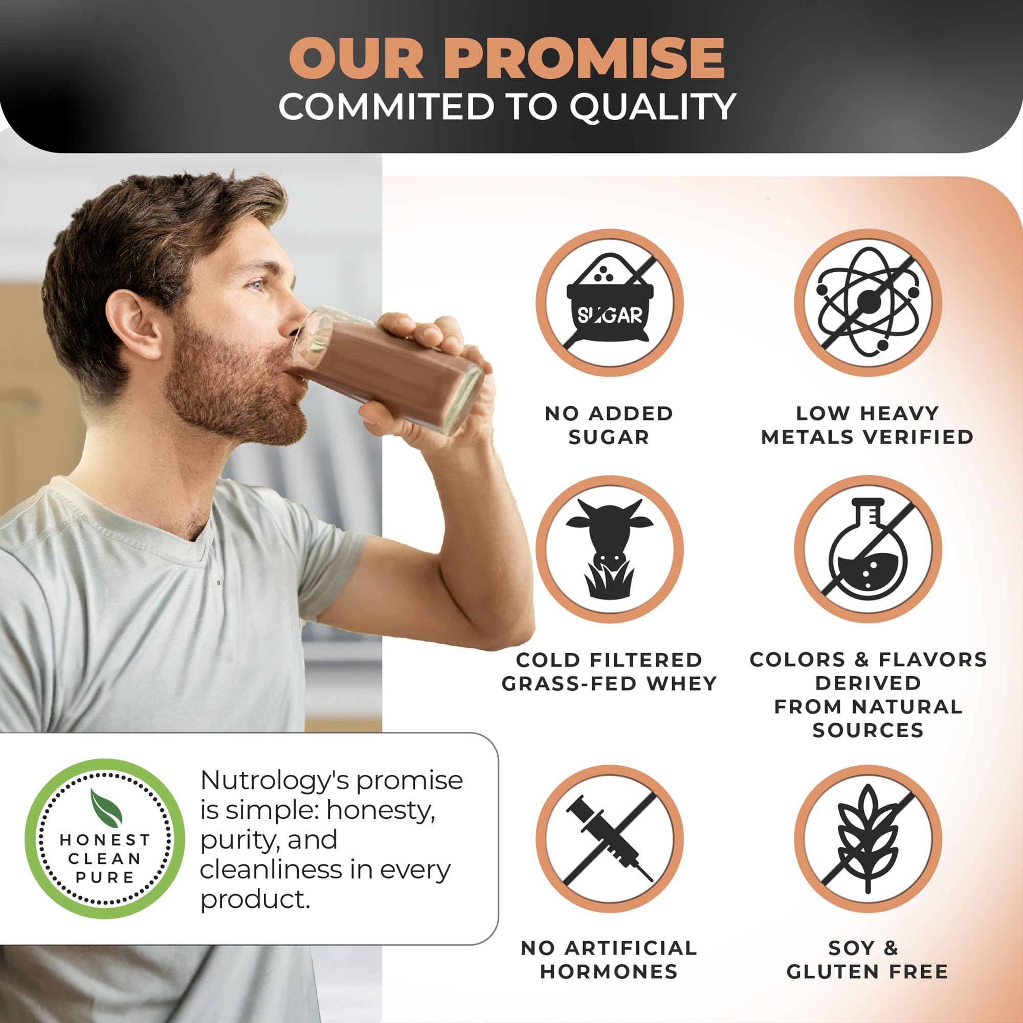 Nutrology TRIPACT etiqueta nutricional con datos de proteína y BCAA