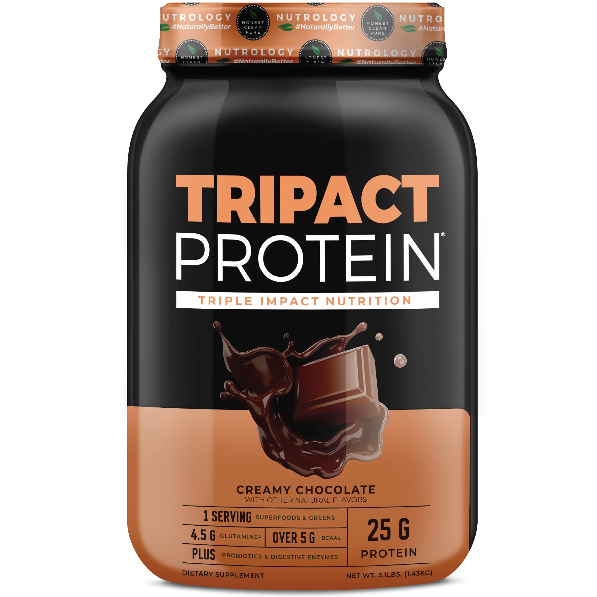 Nutrology TRIPACT envase frontal y beneficios visibles
