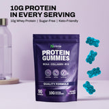 Nutryon Labs etiqueta nutricional resaltando 10 g proteína y cero carbohidratos