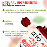 Ingredientes clave NuttraFaza: vinagre de manzana, remolacha y granada en una disposición clara