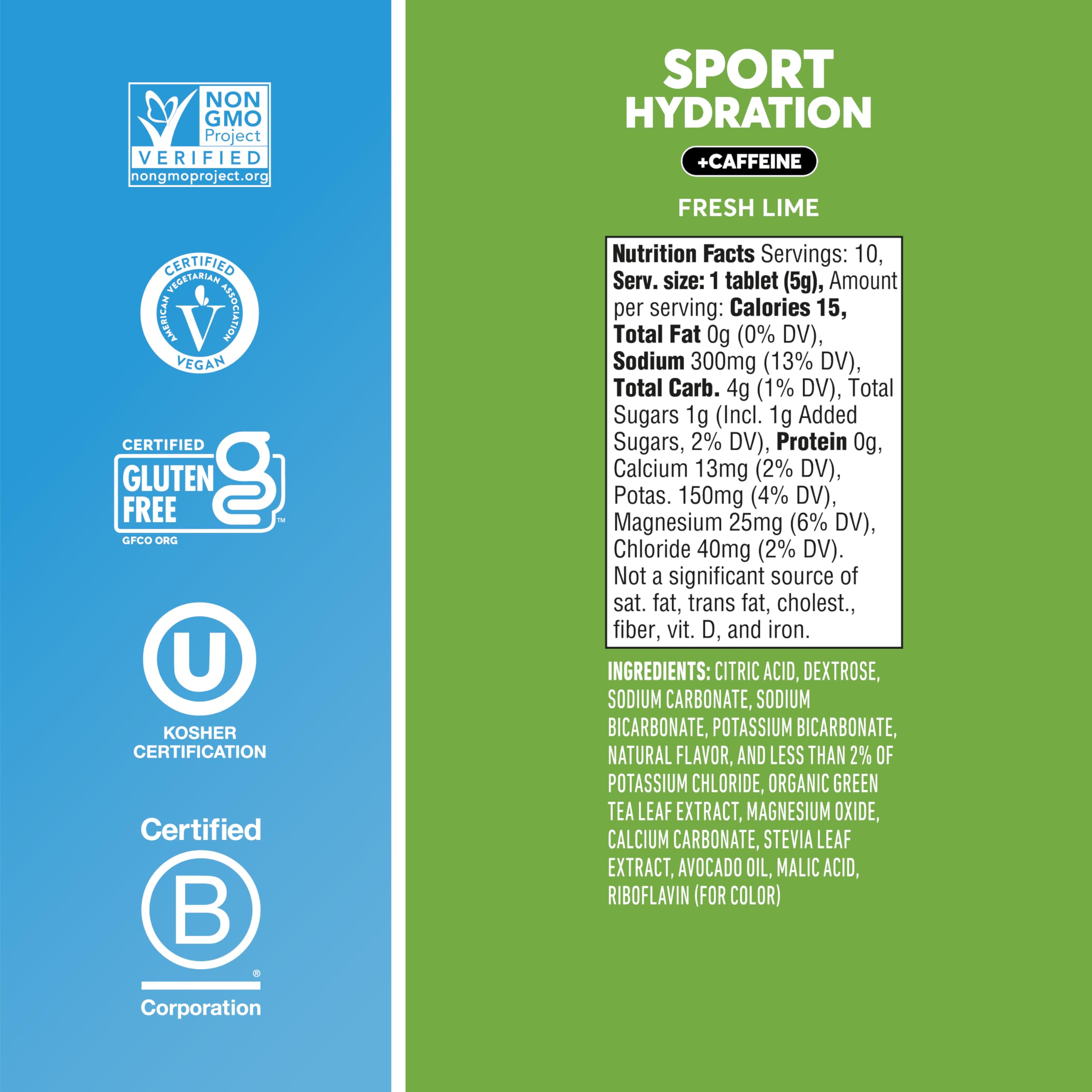 Persona bebiendo Nuun Fresh Lime en botella durante entrenamiento, energía equilibrada