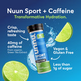 Nuun tableta efervescente de cerca mostrando textura y disolución rápida