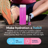 Nuun escala y tamaño tubo comparación práctico para llevar entrenamiento